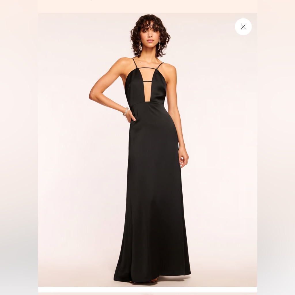 Ramy Brook Rosella Cut Out Gown Black Nwt